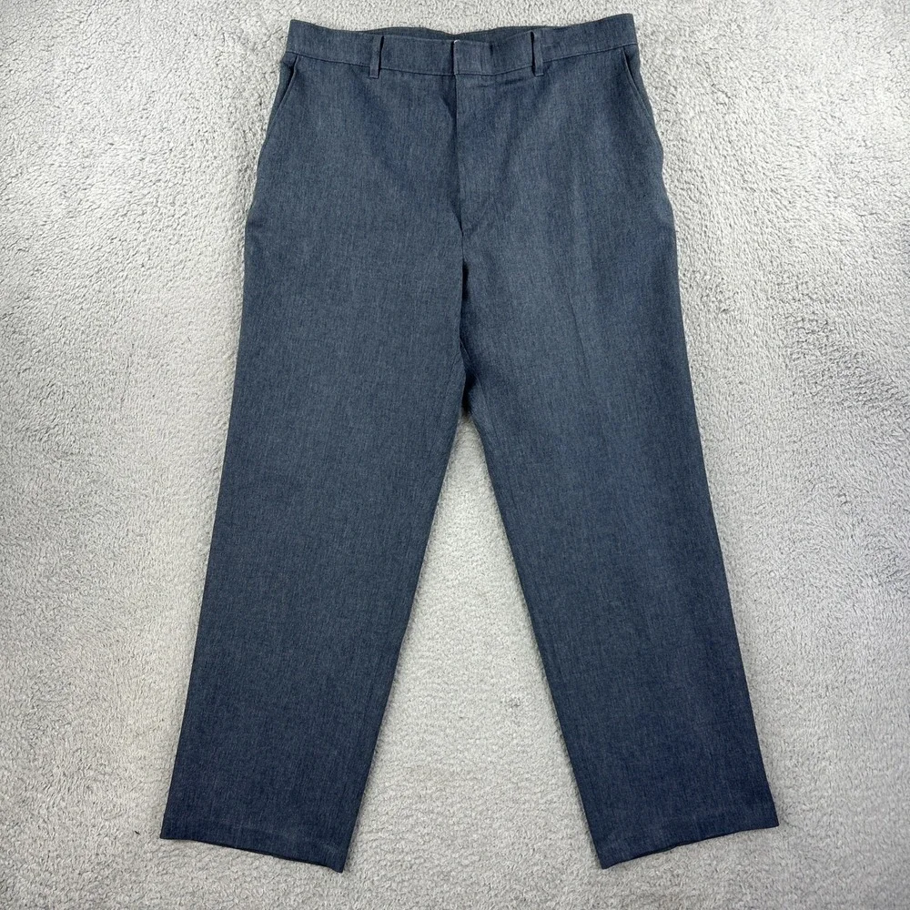 Vintage Levis Action Slacks Mens 36x28 Blue Gray Pants‎ Trousers Dress Retro USA