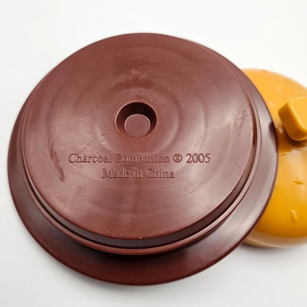 Charcoal Companion Burger Butter Dish Cover Lid Base 2005‎ Kitchenware