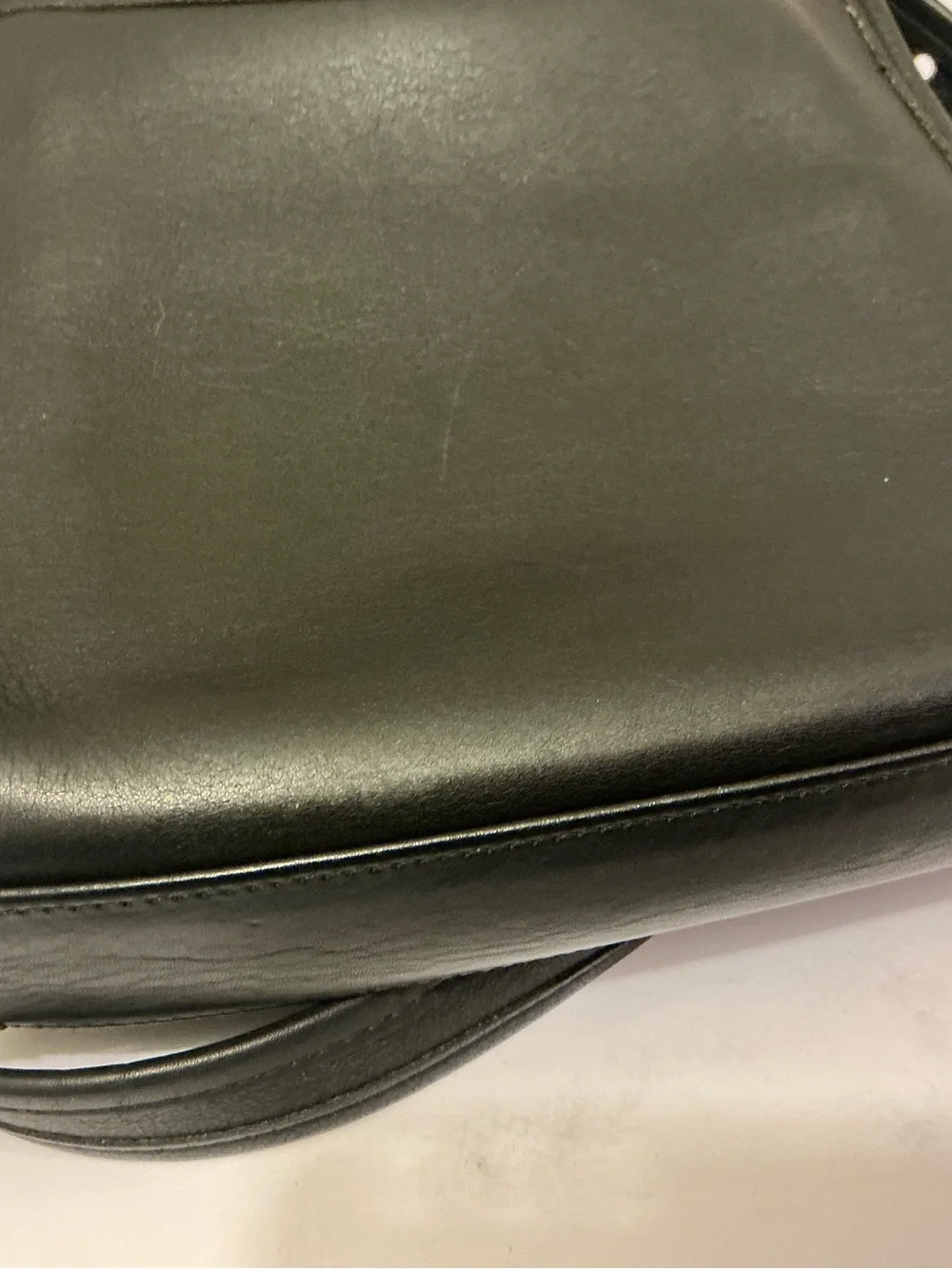Vintage Coach 9997 Mini Black Legacy Zip Black Leather Bag Silver Hardware