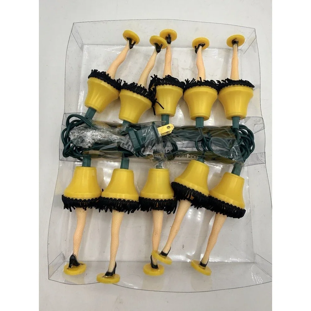 A Christmas Story Kurt Adler UL 10-Light Fishnet Lady Legs String Light Set NEW