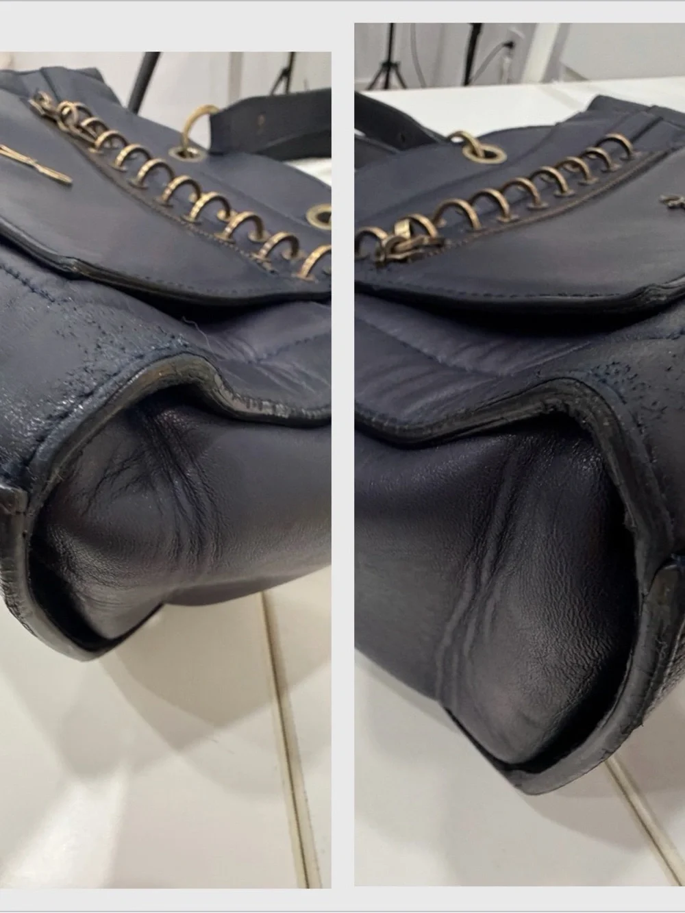 N/A shape front leather