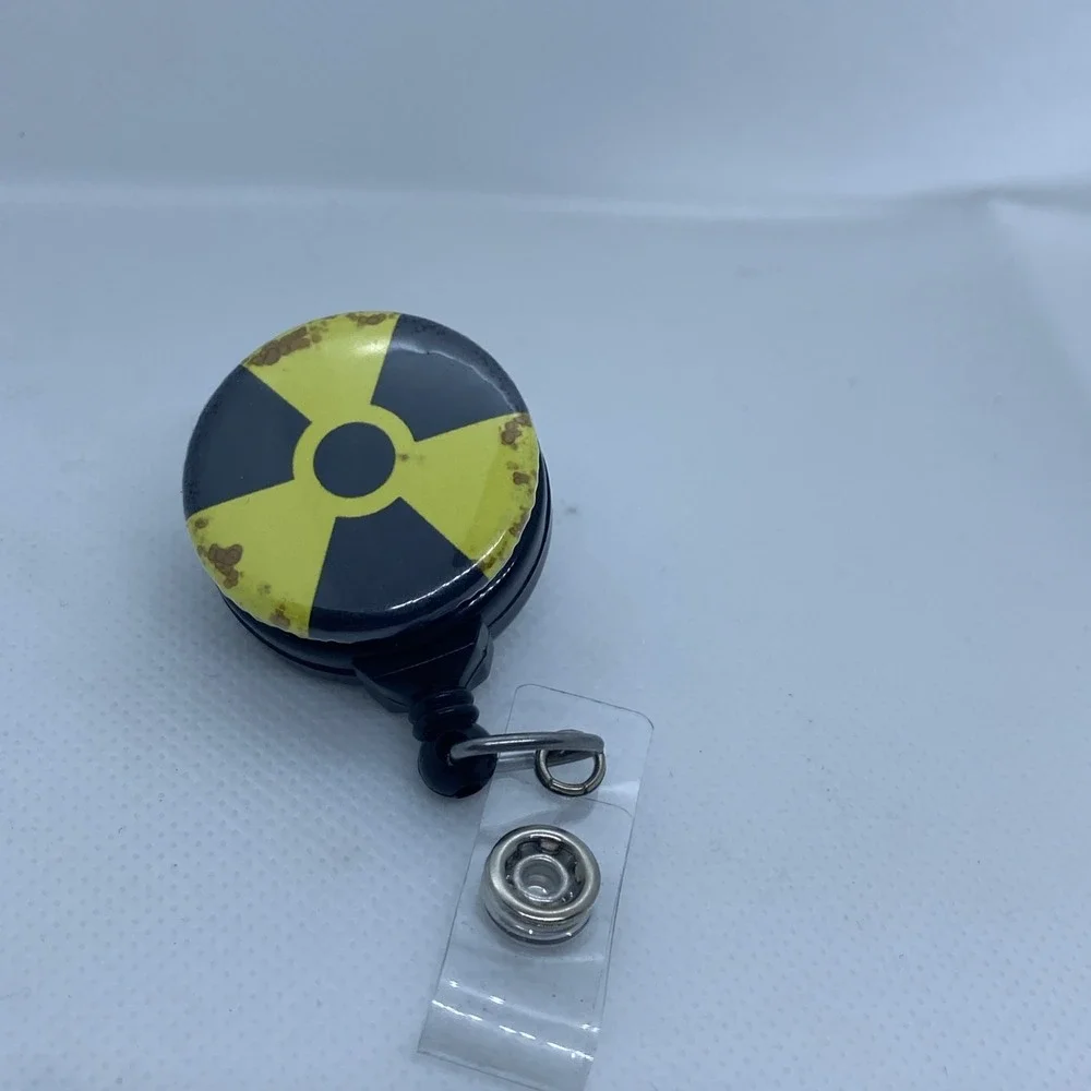 Retractable Badge Holder‎ With Clip Radioactive Symbol Radiology X-Ray