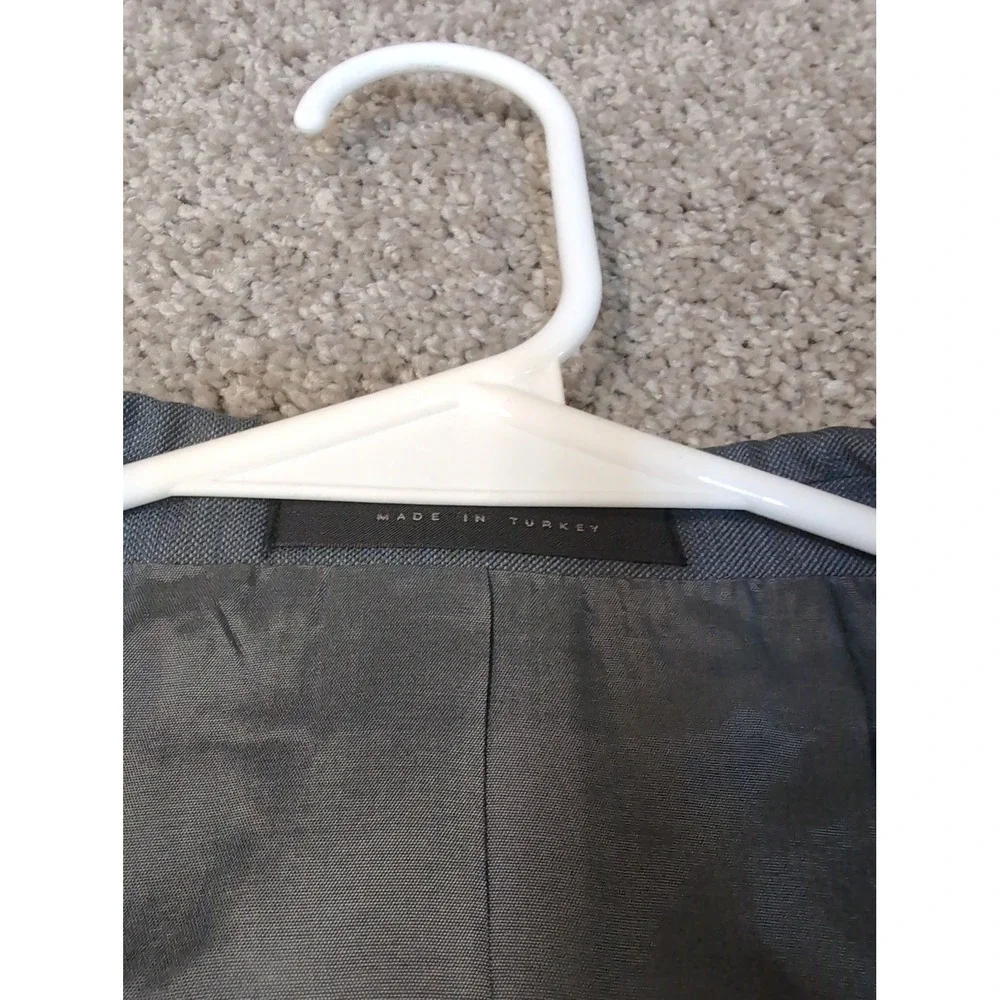 BOSS Hugo Boss Men's Dark Grey‎ Pinstripe Suit Jacket Blazer 42L
