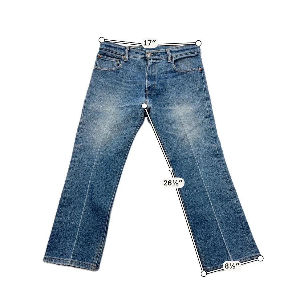 Levi's Jeans 517 Bootcut Classic Medium Wash Blue Denim Mens W34 L27
