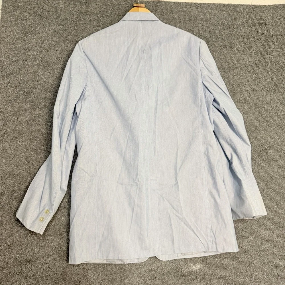 Haspels Sir Perior Blue Pin‎ Striped Jacket Wash & Wear Size 42 1950's Raleigh's