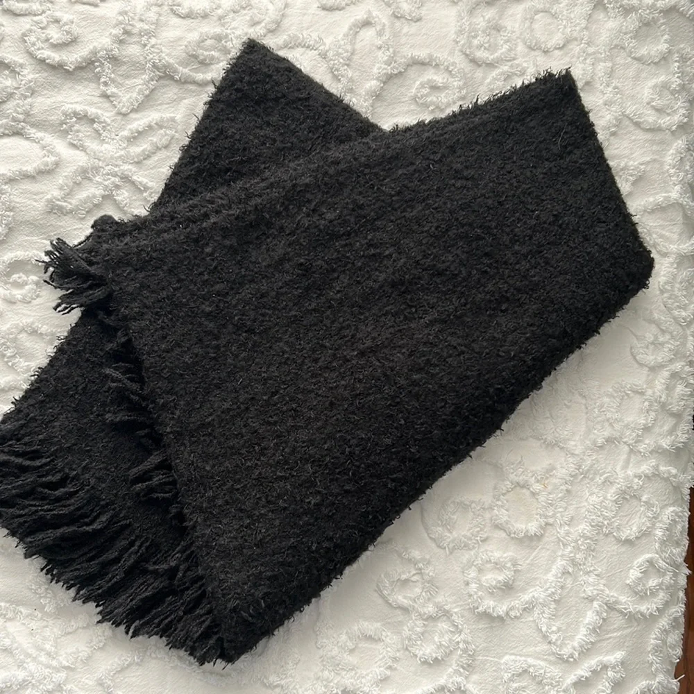 NWOT Natasha Black oversized scarf wrap. Black, absolutely beautiful.