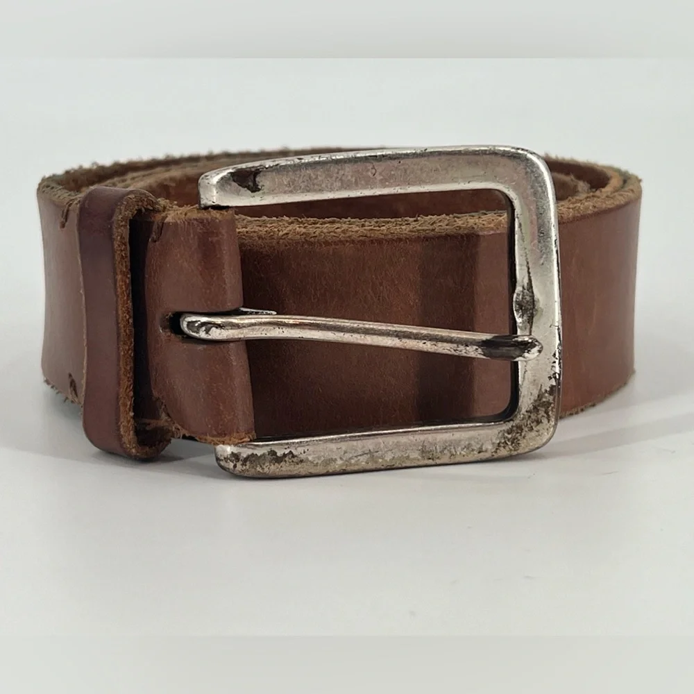 Allen Edmonds Brown Tan Leather Belt‎ Worn In 40/42