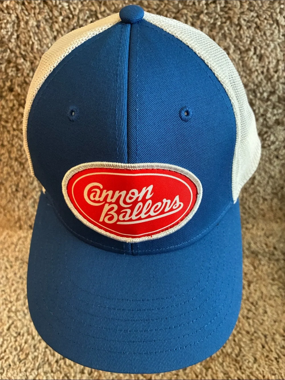 Cannon Ballers Blue & White Mesh SnapBack Trucker Hat
