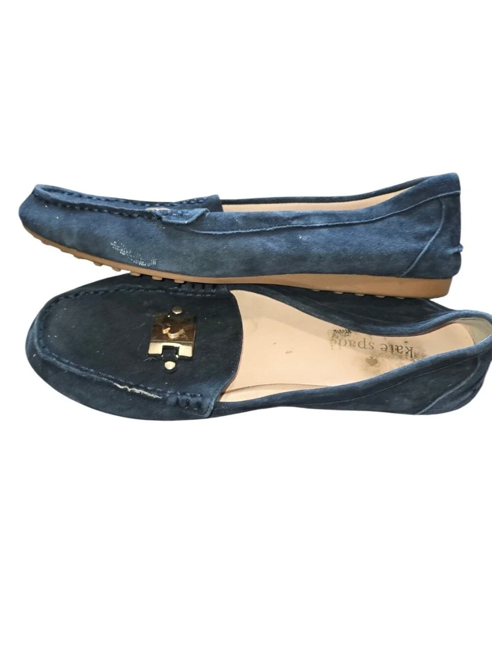 kate spade navy suede