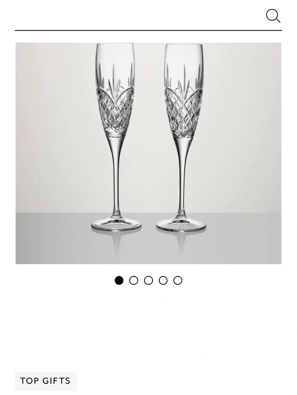 Forever 21 Clear Cut Crystal Champagne Flutes (Set of 2)