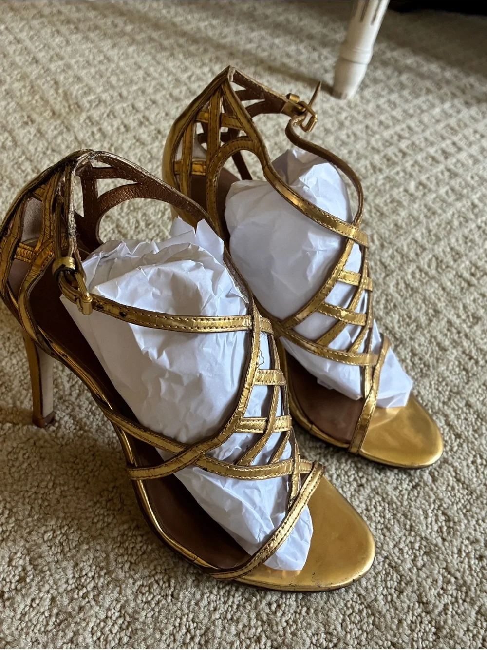 Tory Burch metallic strappy