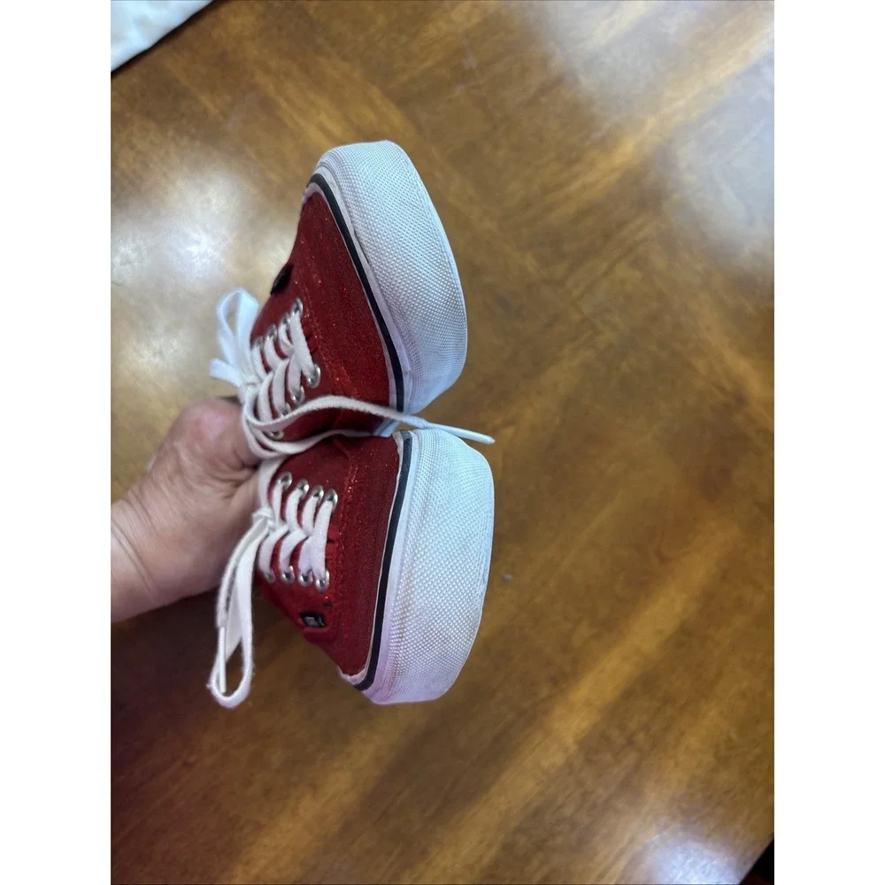 Vans glitter red