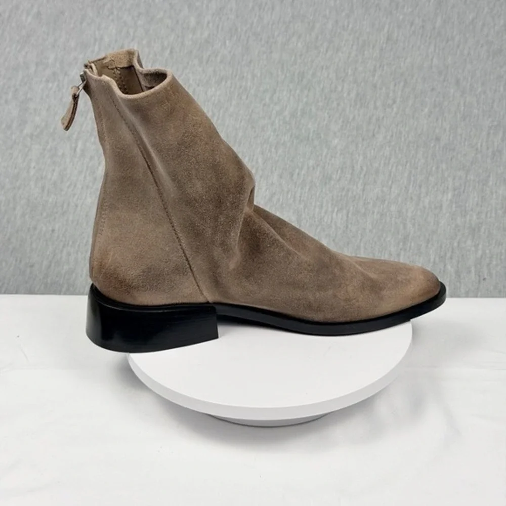 Steve Madden Nexie Slouch Bootie Taupe‎ Suede Pointed Toe Ankle Boots Size 9