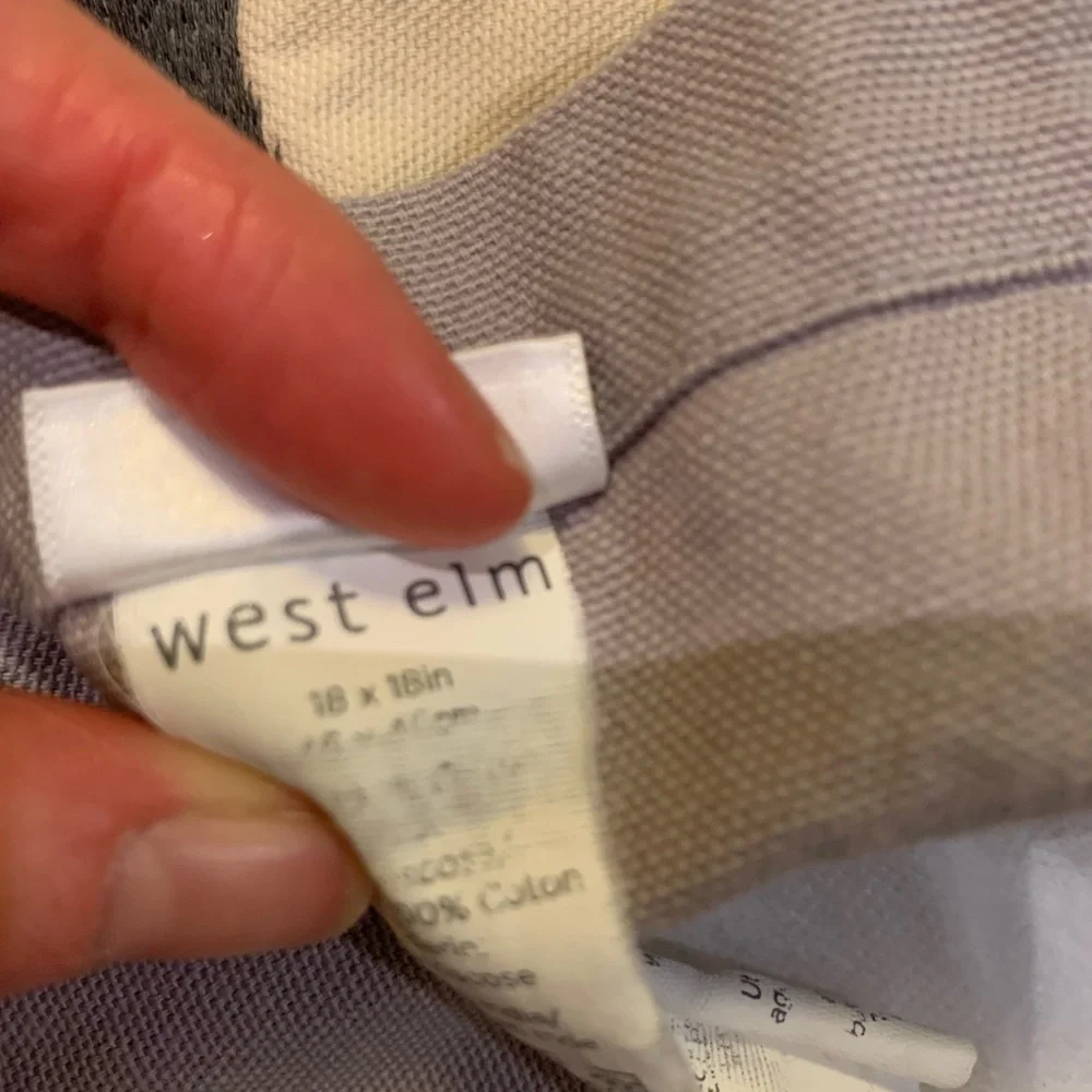 West Elm square pillowcase