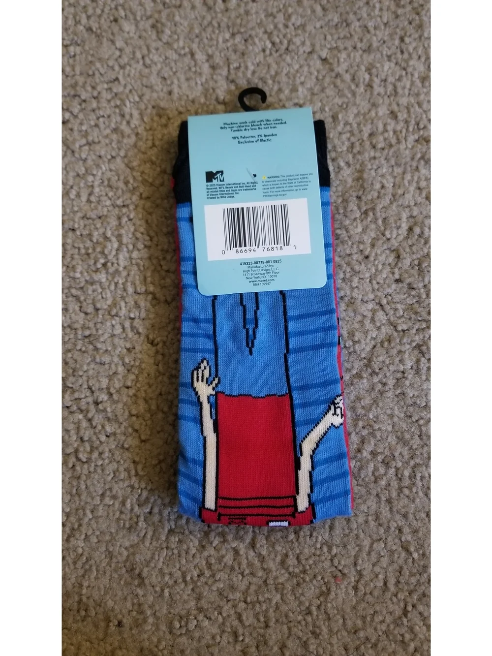 Beavis and Butt-Head Butt-Head Burger World Crew Socks
