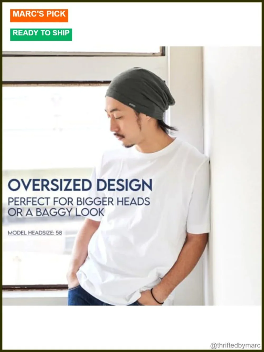 Lightweight Slouchy Beanie for Sensitive Scalp, Breathable Cotton Summer Hat