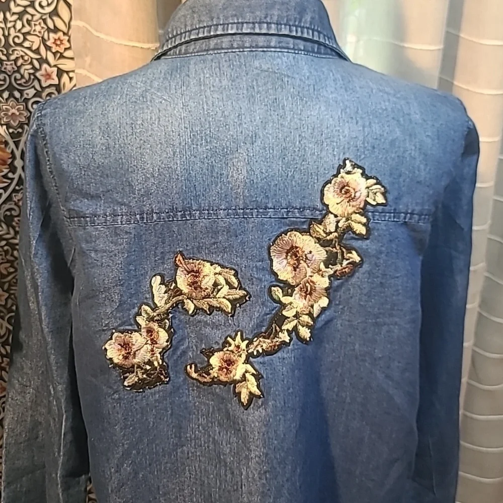 Pollyanna & Esther button front denim shirt