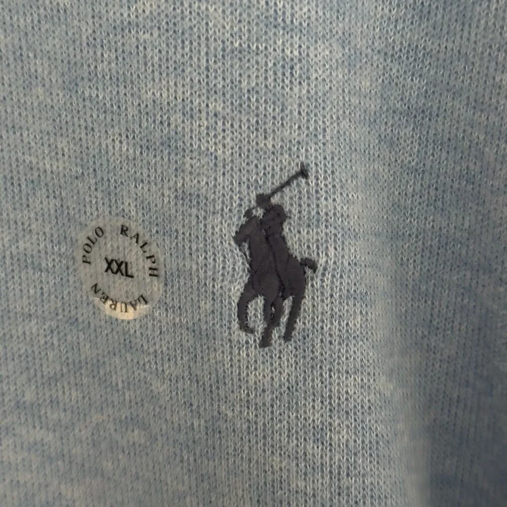 Polo Ralph Lauren Estate Rib Quarter Zip Pullover Mens XXL Blue NWT $125