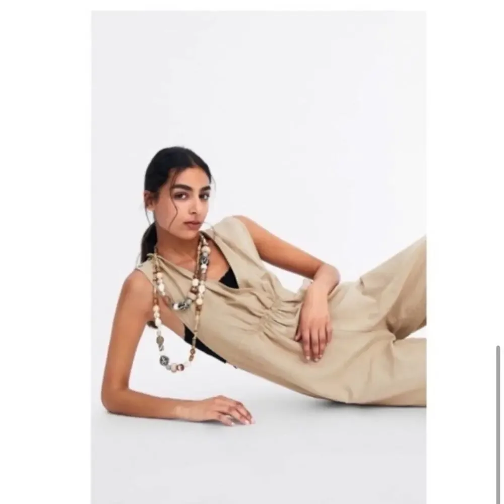Zara gathered jumpsuit