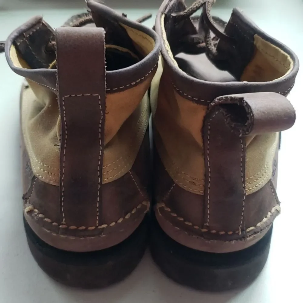 Filson Sebago Boots Tin Cloth Mens 7.5 Brown Tan Unisex Gorpcore Rugged Outdoor