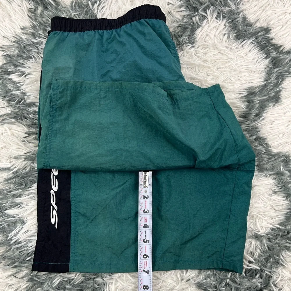 Vintage Speedo Men's Green Swim Trunks With Liner Size Large