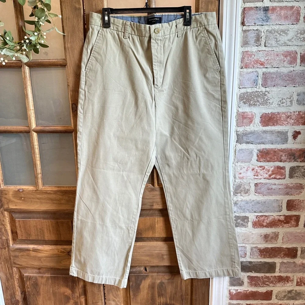 Banana Republic‎ Dawson Chino Pants Mens 36x29 British Khaki Cotton Casual