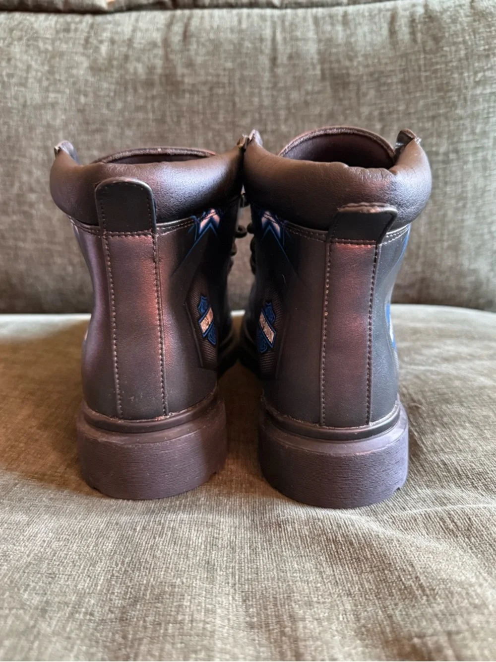 Harley-Davidson Black & Blue Riding Boots