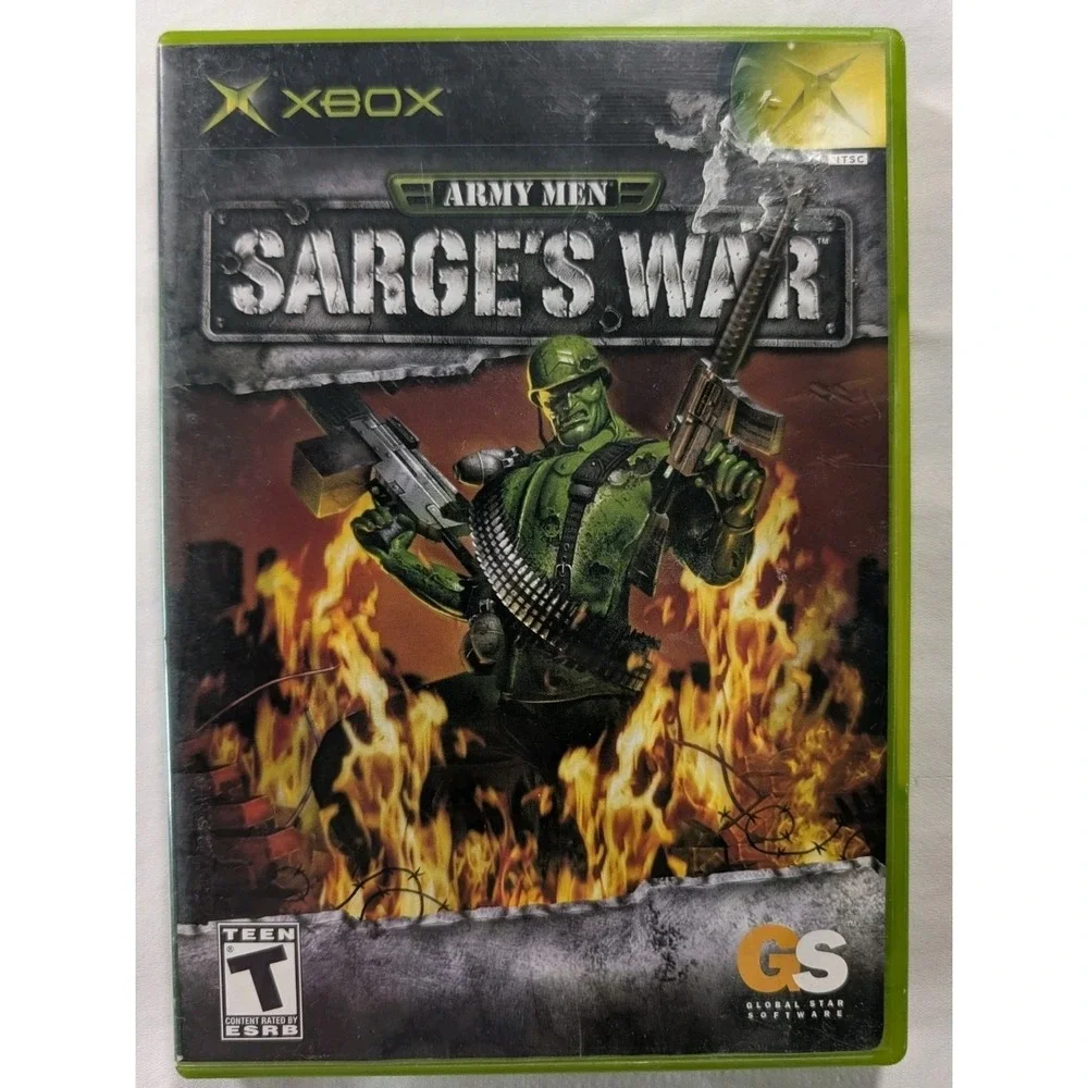 Army Men Sarge's War (Microsoft Xbox, 2004) OG CIB Complete with Manual