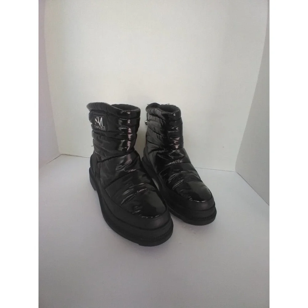 SM New‎ York Puffer Boots Winter Snow Boots Quilted Black Boots Size?