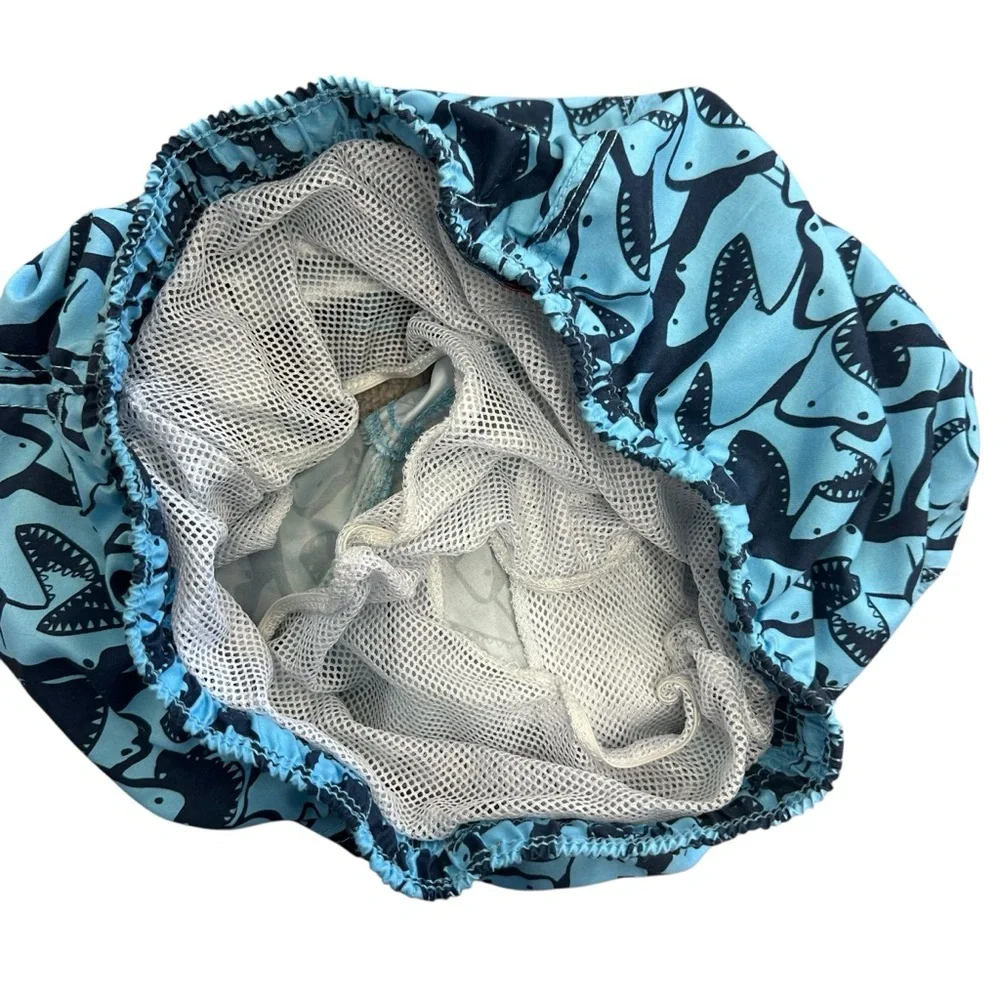 Trunks‎ Surf & Swim Co Swim Shorts Blue Sharks Youth Size XL