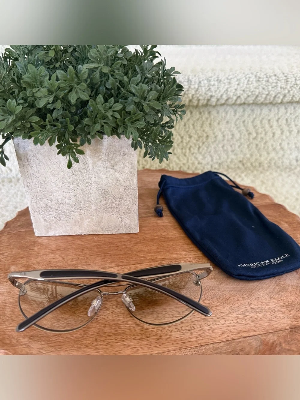 American Eagle Outfitters rimless aviator
