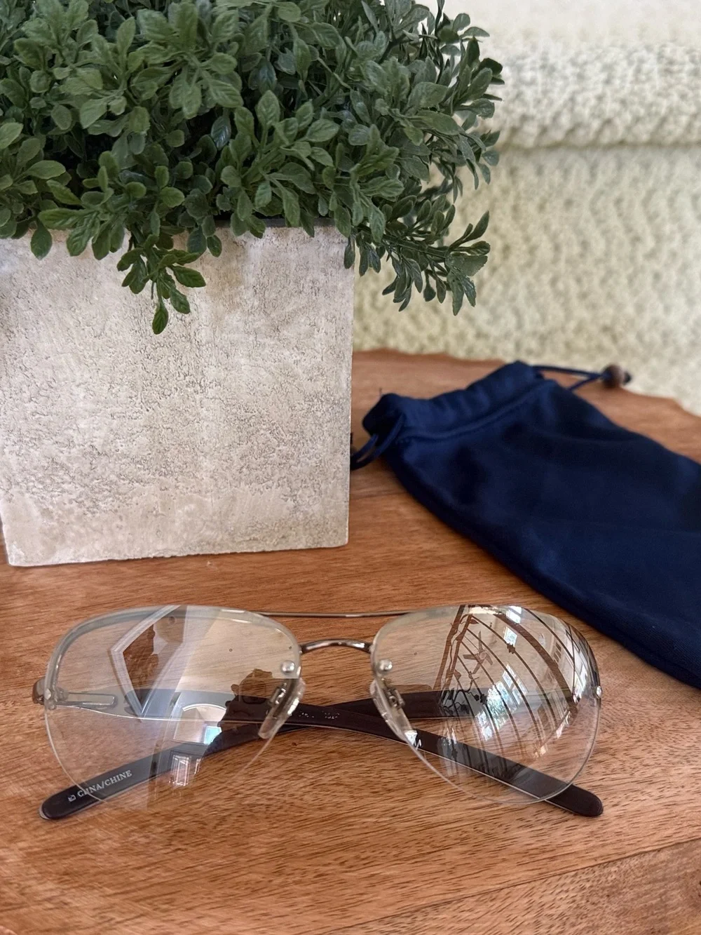 American Eagle Outfitters rimless aviator