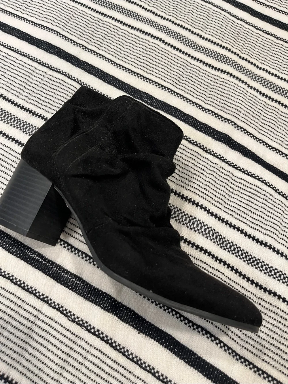 CP Women's Black Suede Ankle Boots - Classic Slouch Style