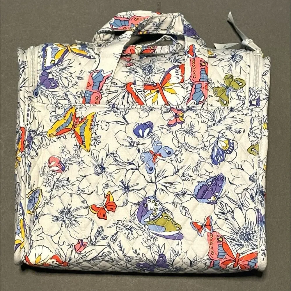 Vera Bradley Coast Breezy Butterflies Grand Hanging Organizer Travel Makeup Bag