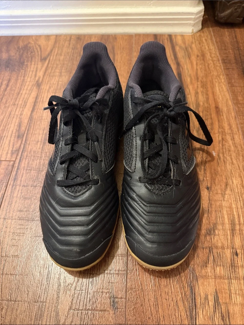 adidas Predator Indoor Soccer Shoes Black with Gum