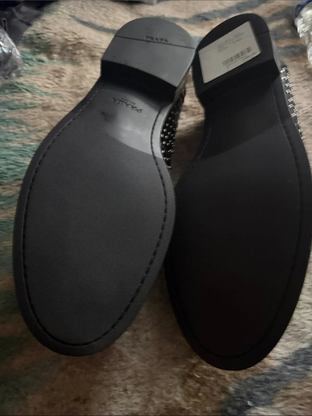 Prada black leather
