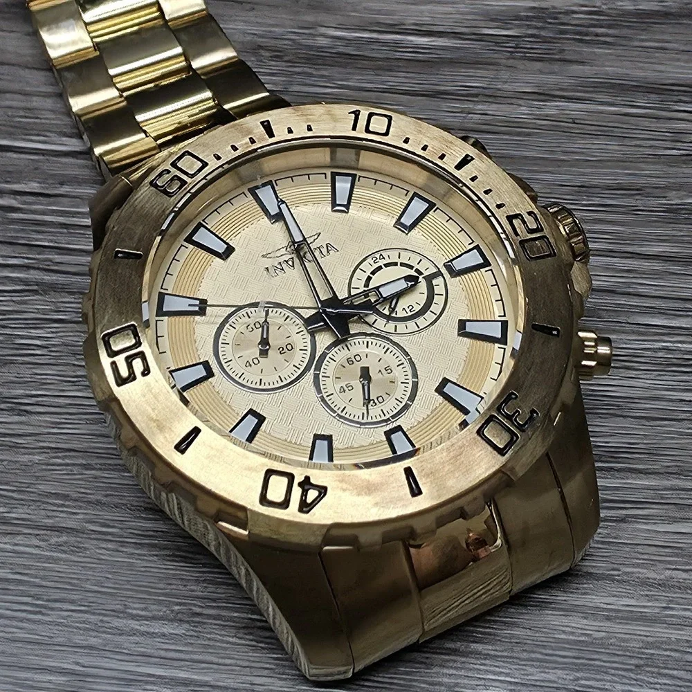 Invicta Men's Watch - Model 22547 - Pro Diver 50mm Gold Tone Stainless Steel
