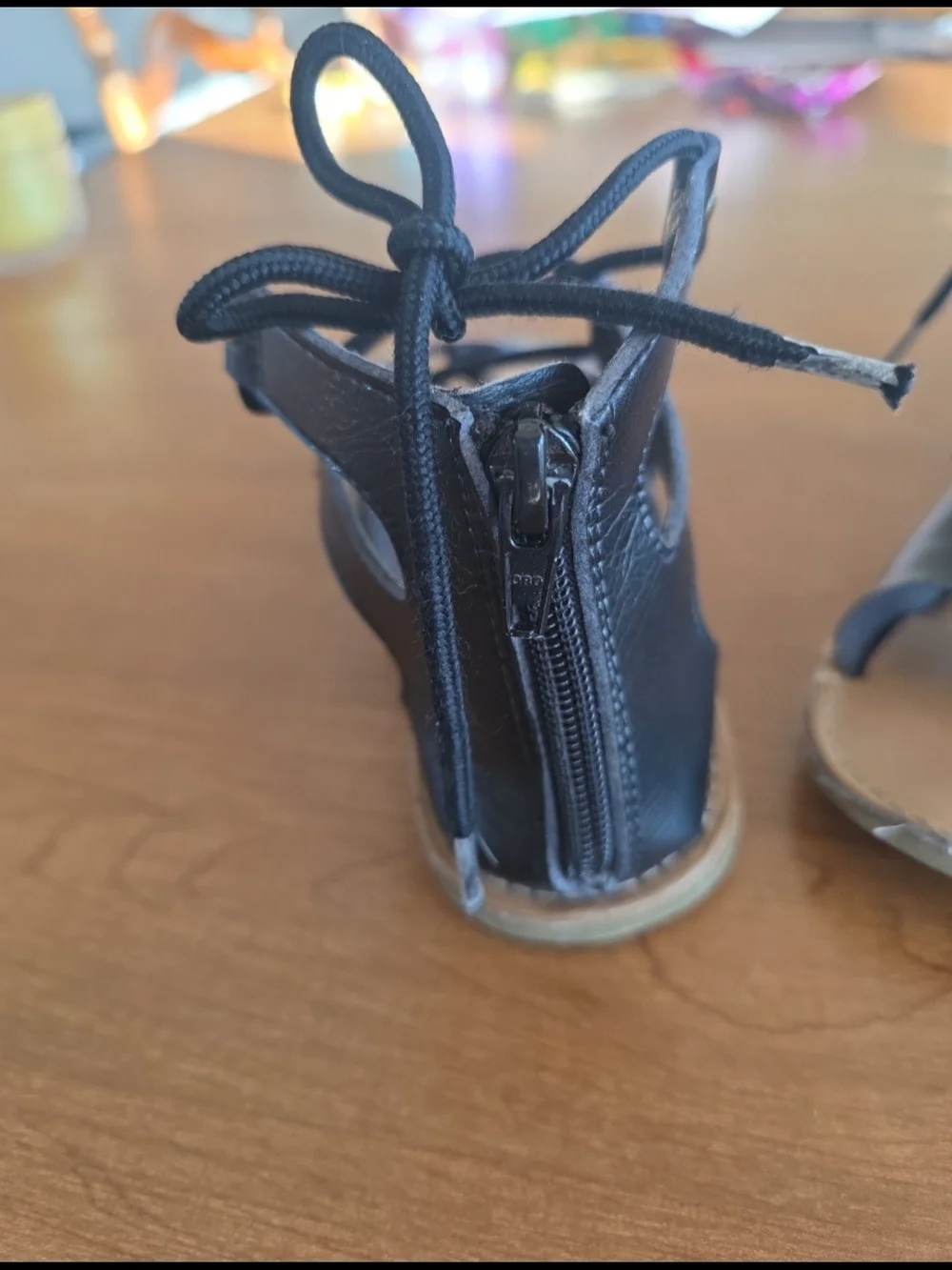 Old Navy Black Lace-Up Gladiator Sandals for Kids