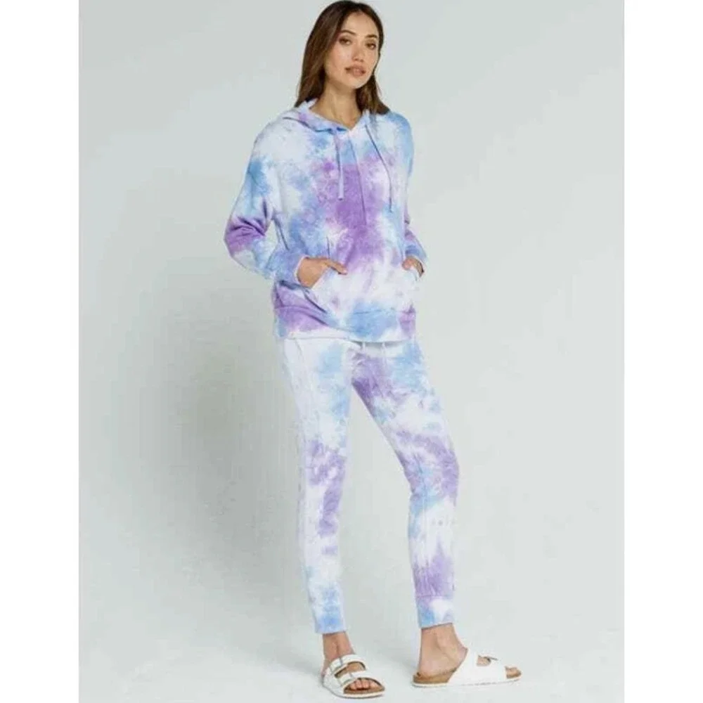 FP Movement by Free People Work It Out Tie Dye Hoodie Sweatshirt Size Large