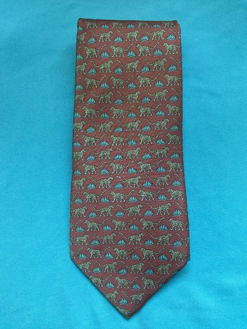 Brooks Brothers Leopard Silk Tie