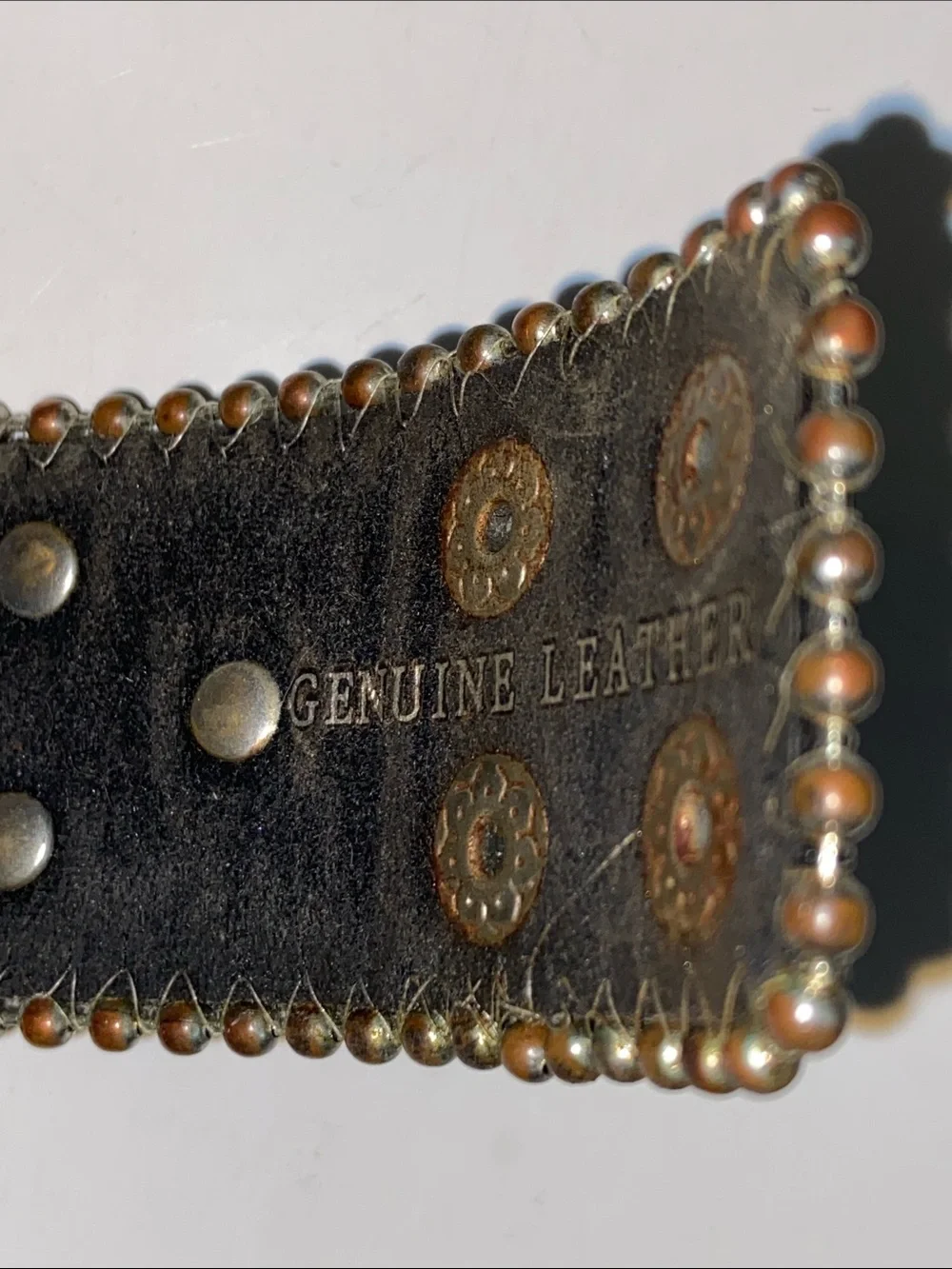 Vintage black leather