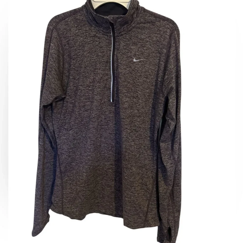 Nike Running Element Dri Fit 1/2 Zip Pullover Purple Heather Size Medium