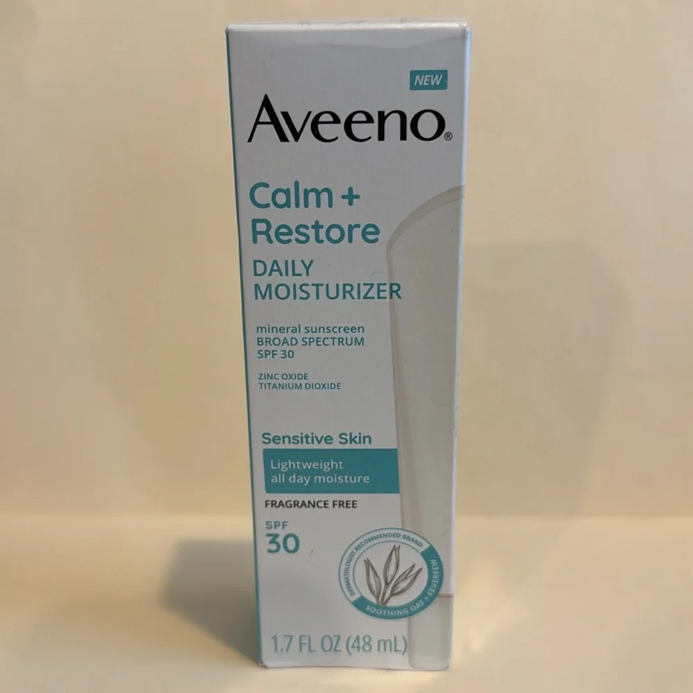 AVEENO Calm + Restore Daily Moisturizer Mineral Sunscreen SPF 30 1.7oz $21 NIB