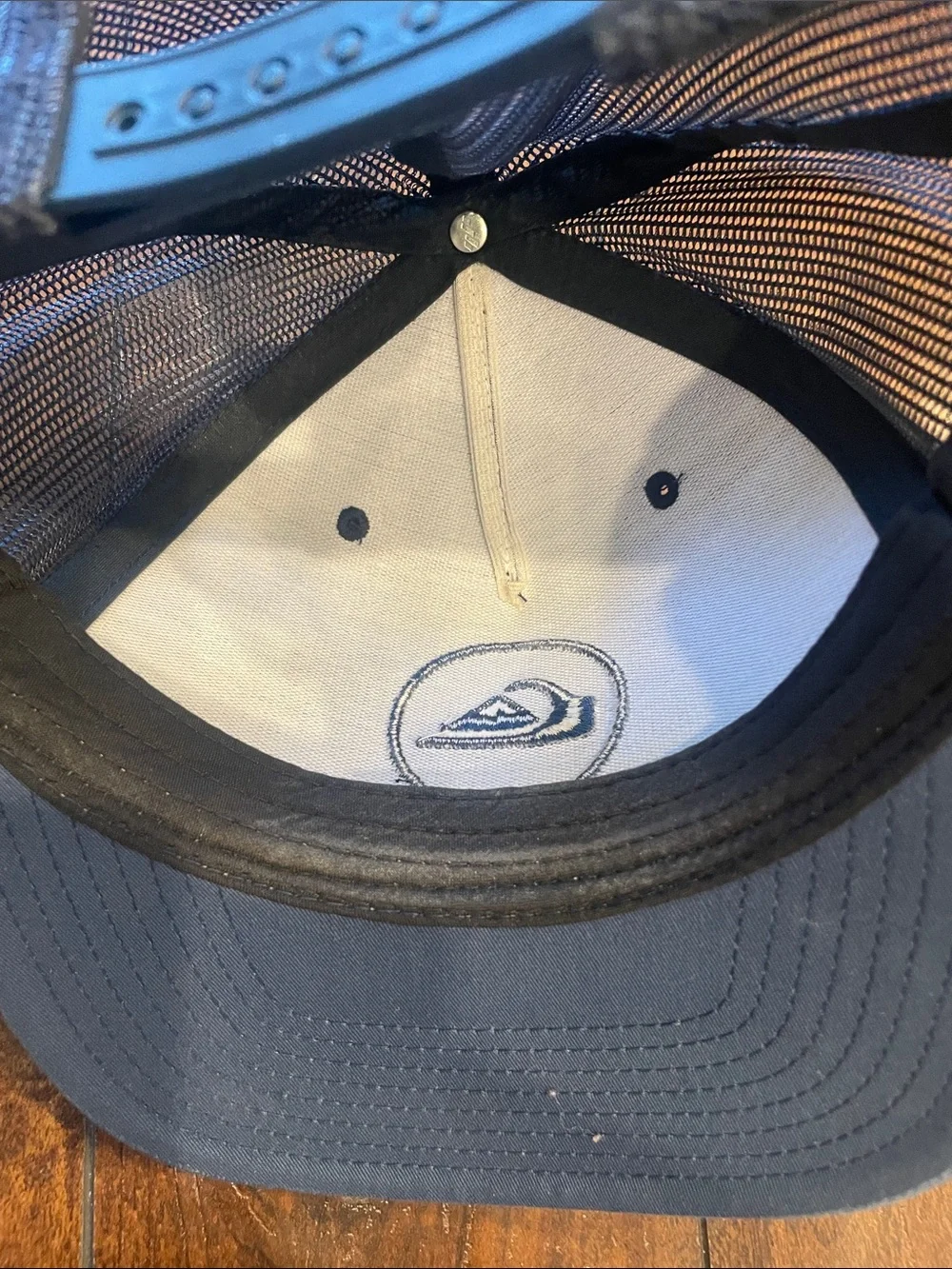 Quiksilver All-Navy Embroidered Logo Trucker Cap