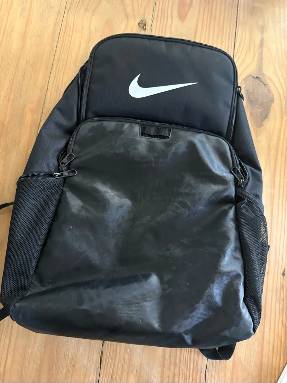 Nike Black Backpack with White Swoosh