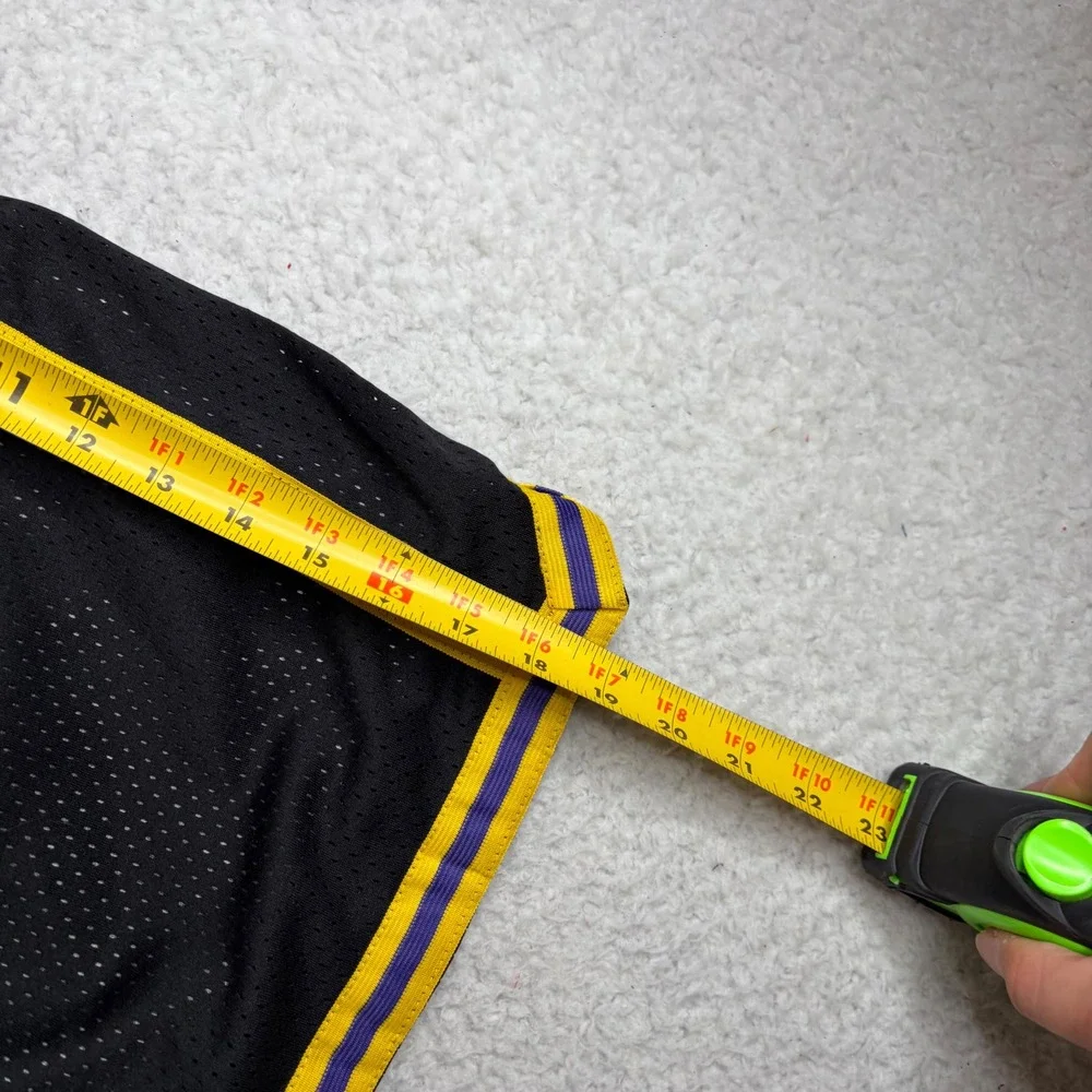Just Don Mamba Basketball Shorts Mens Small Black Yellow Kobe Bryant 8 24 Mesh