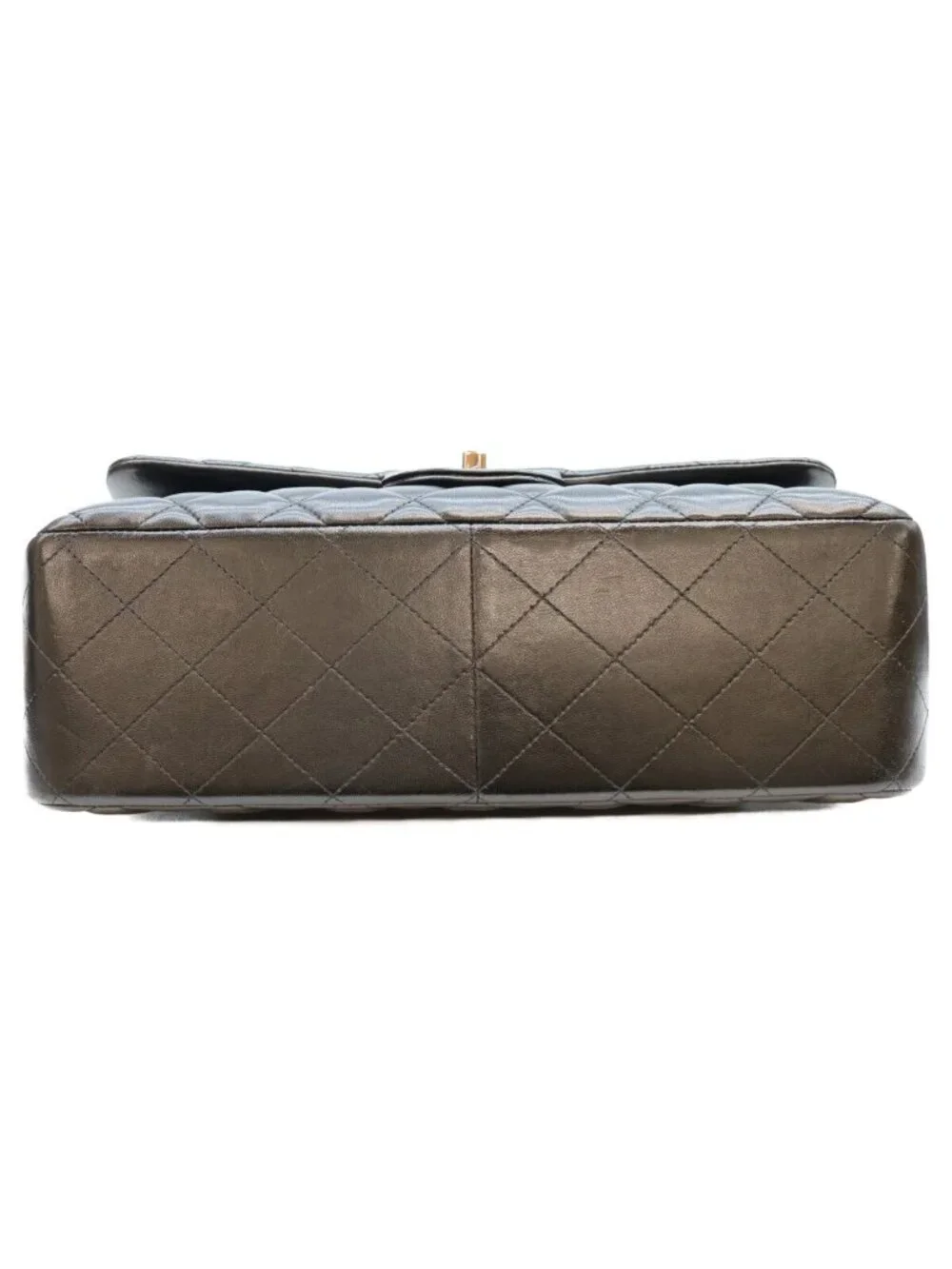 Chanel Black Lamb Silver Double Flap Maxi Quilted 30