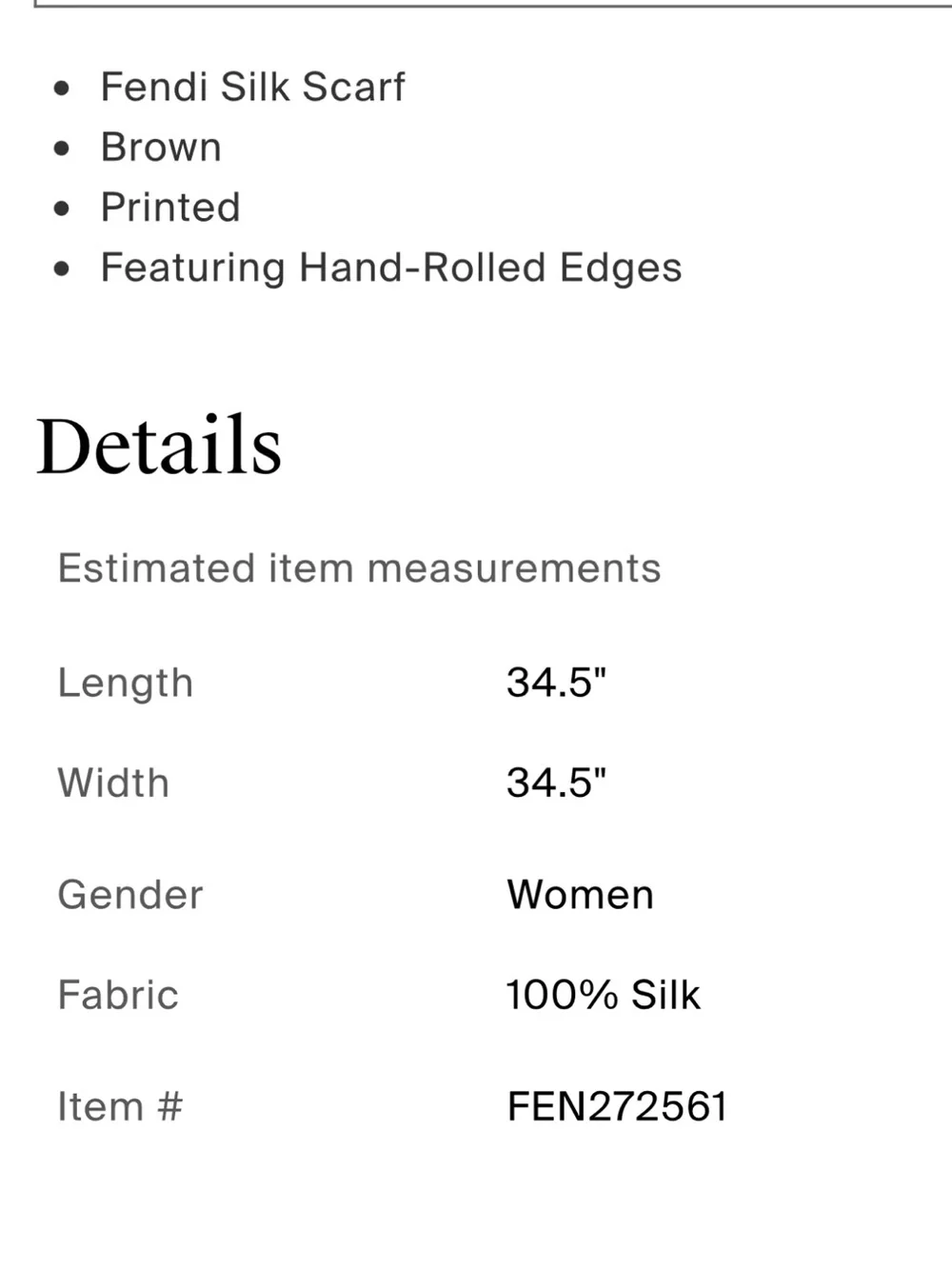 Fendi designer silk