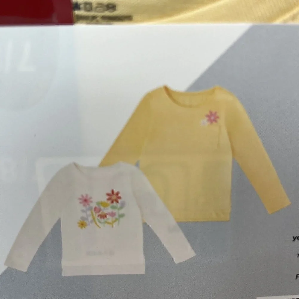 NEW Member's Mark My Favorite T-shirt 2 Pack Girl's Size 7/8 Tag Free Comfort