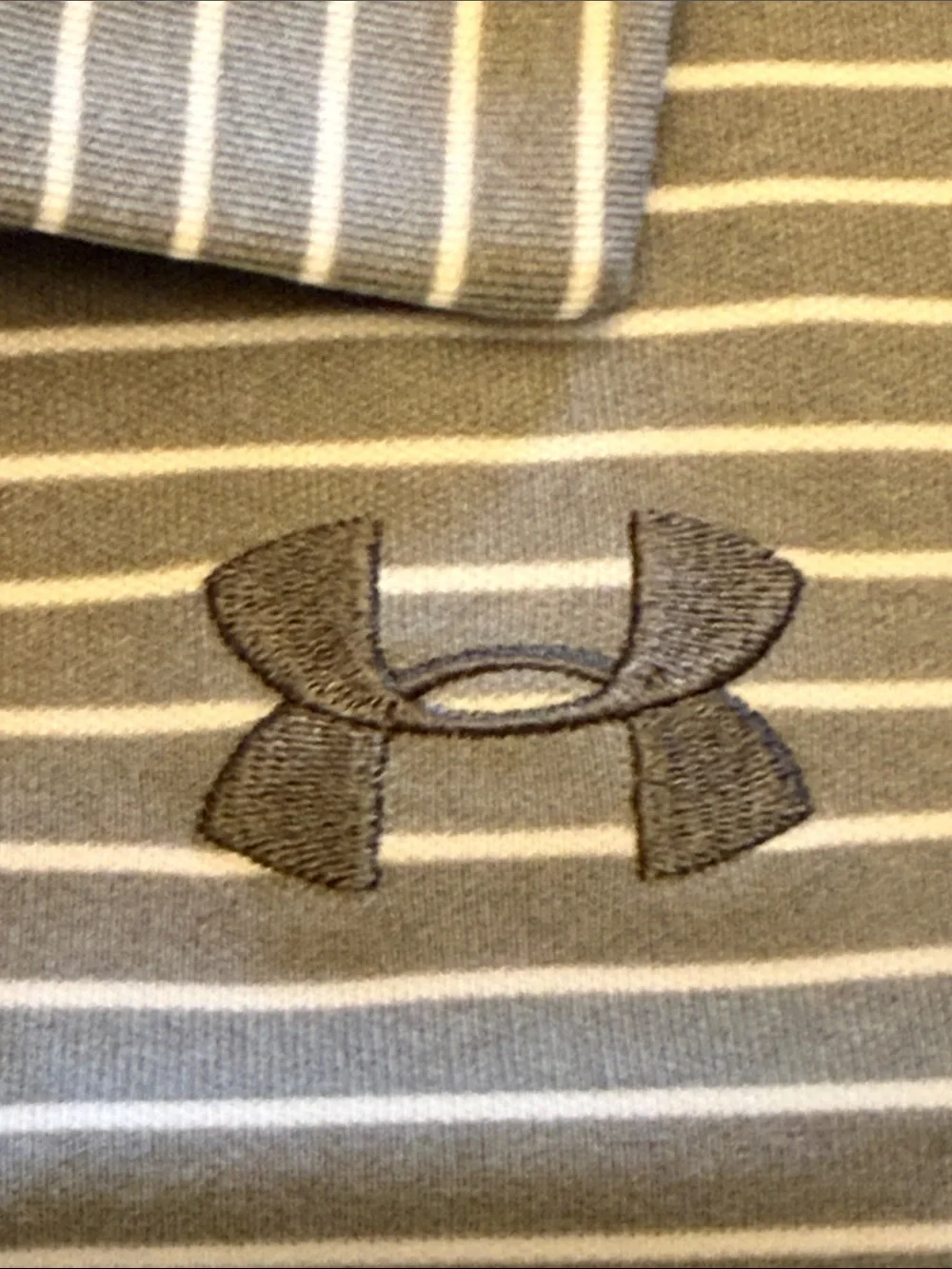 Under Armour Performance Matchplay Gray & White Striped Kids Polo